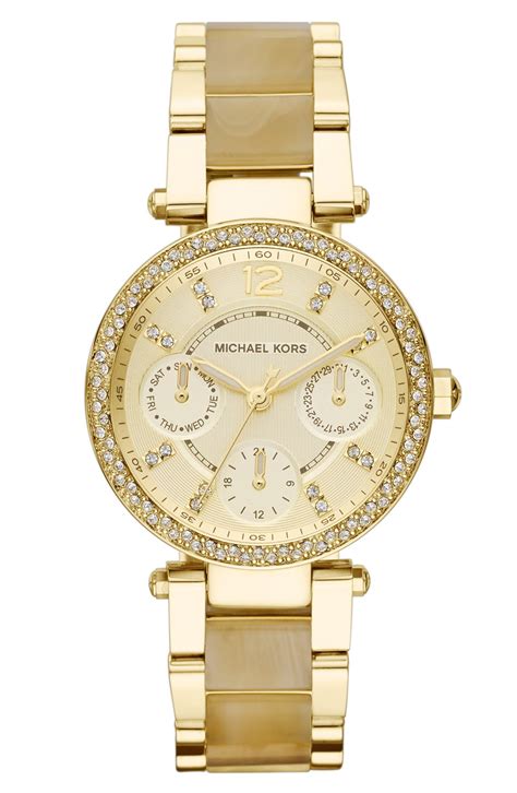 michael kors mini parker watch 33mm|Michael Kors parker chronograph watch.